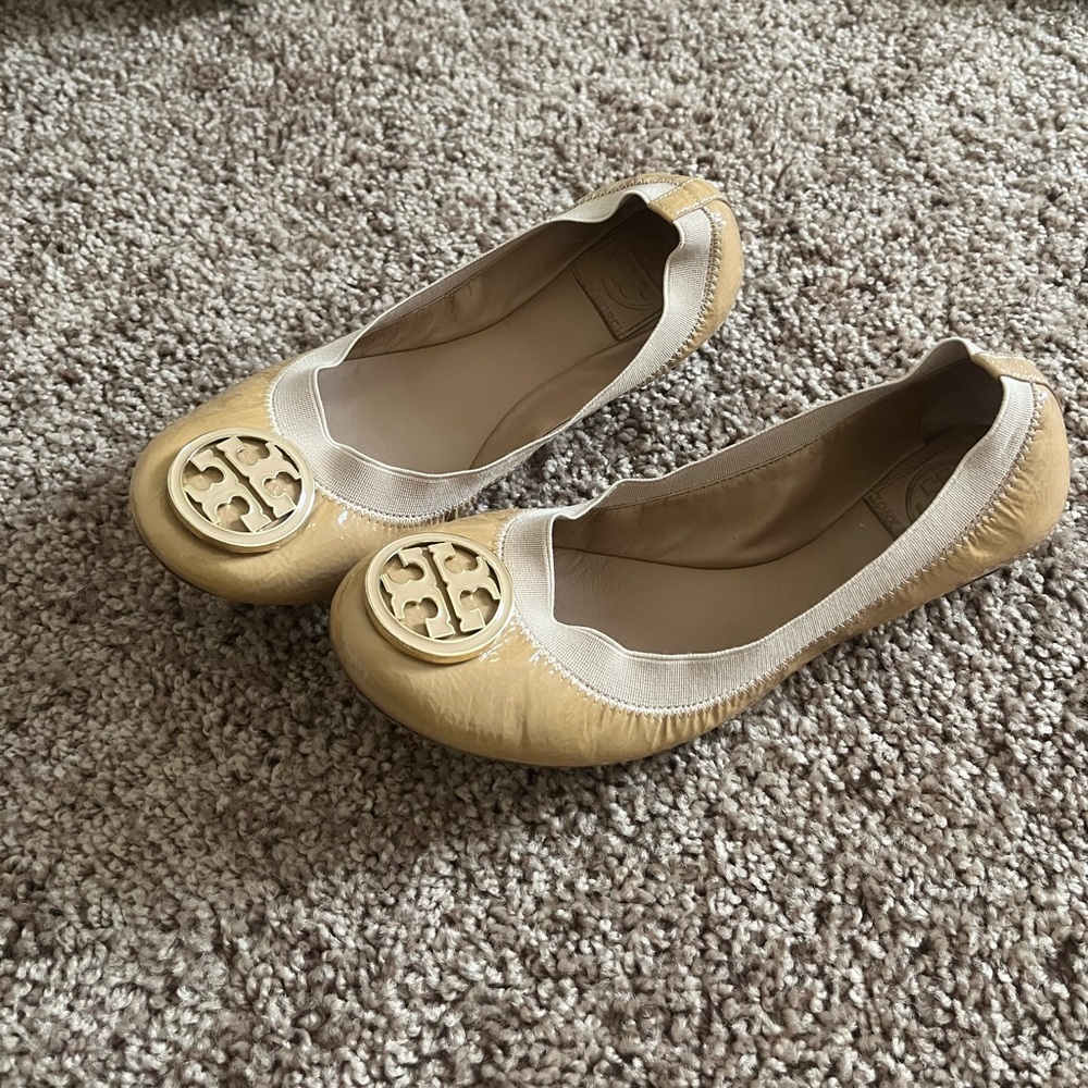 Tory Burch tan ballet flats!